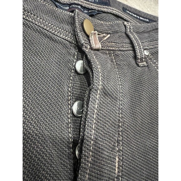 Jacob Cohen Jeans Mens 32x27 Brown Stretch Made in Italy Handmade J688 COMF - Picture 9 of 12